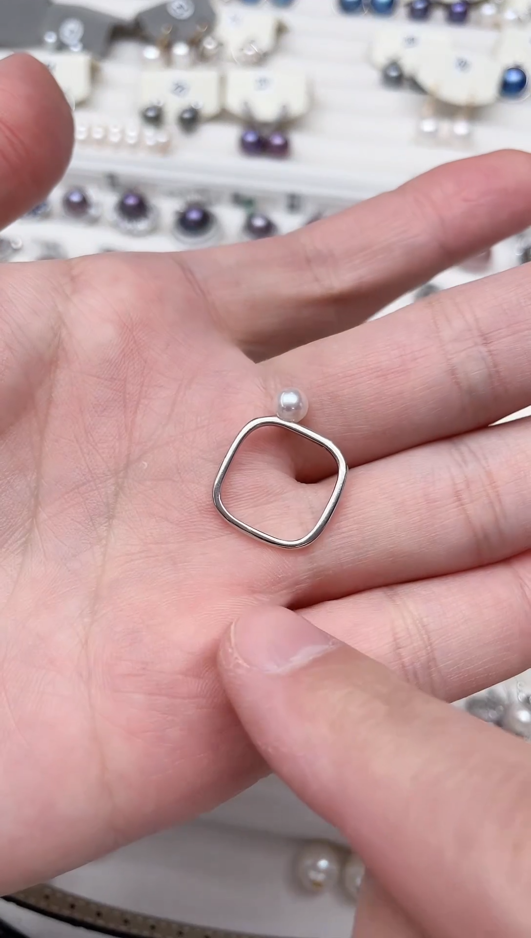 【闪购商品】海水珍珠戒指银S925镶嵌戒指