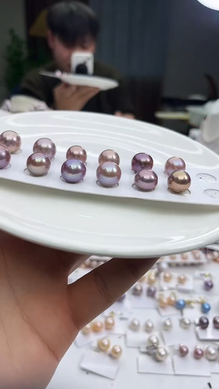 未镶嵌颗粒珠淡水珍珠13mm+紫珠颗粒珠（多样性发一）