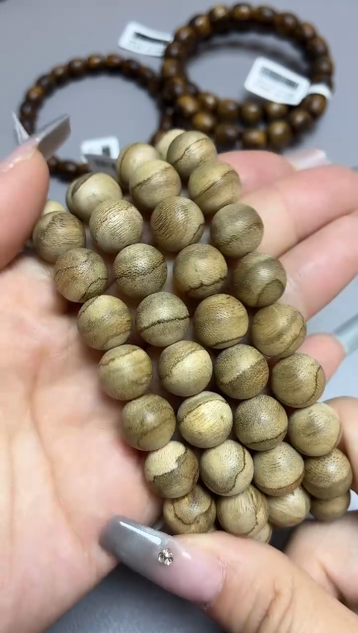 沉香手串达拉干圆珠单圈1.1+虎皮多样性发其一