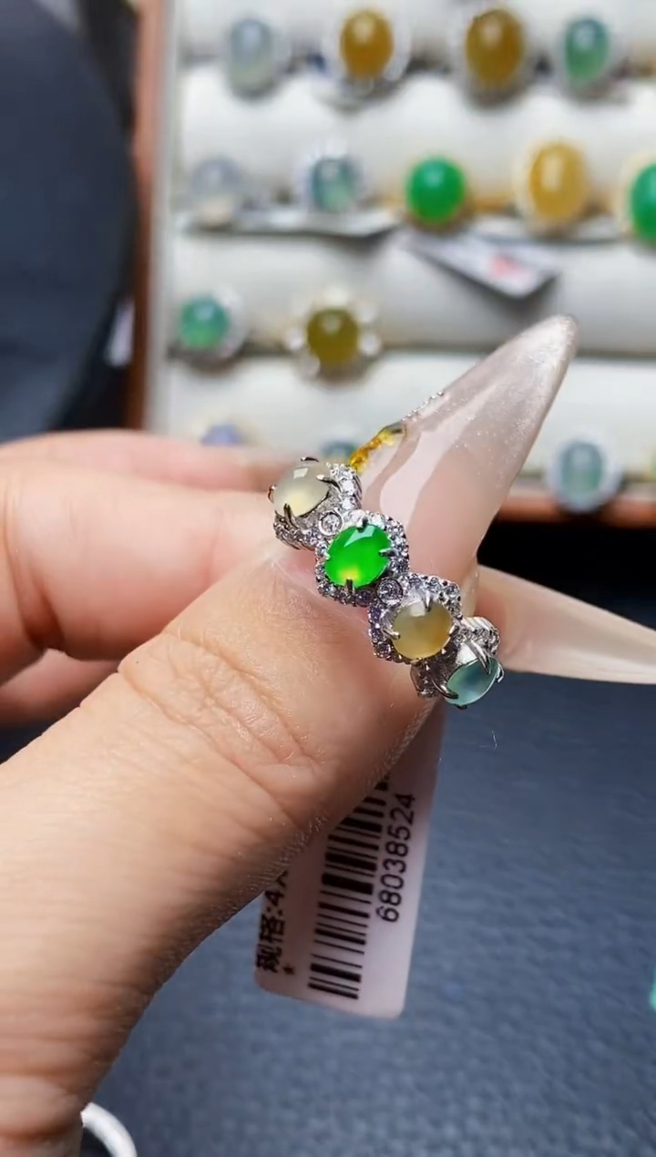 银S925镶嵌戒指翡翠1441