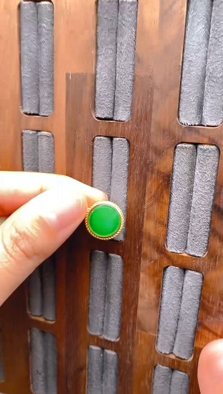 翡翠银S925镶嵌吊坠(不含链)无事牌