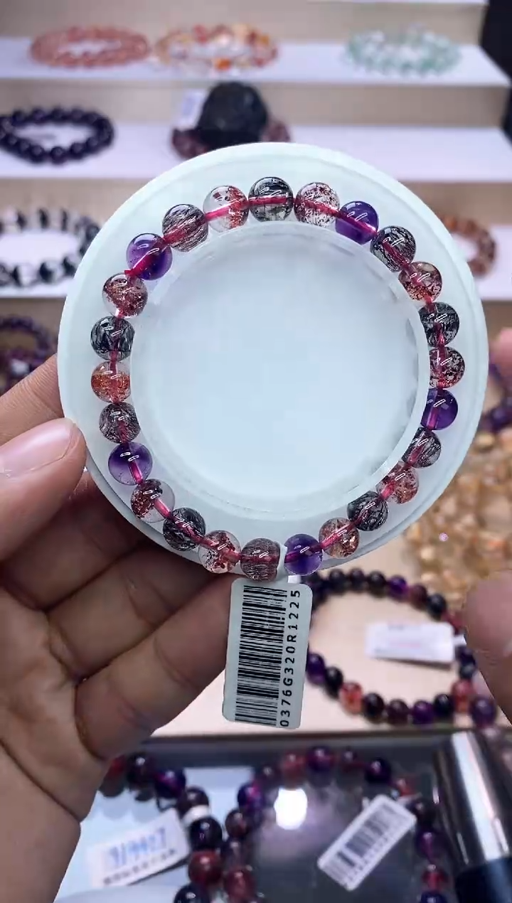 【闪购商品】水晶手链未镶嵌黑加仑超七单圈7m+