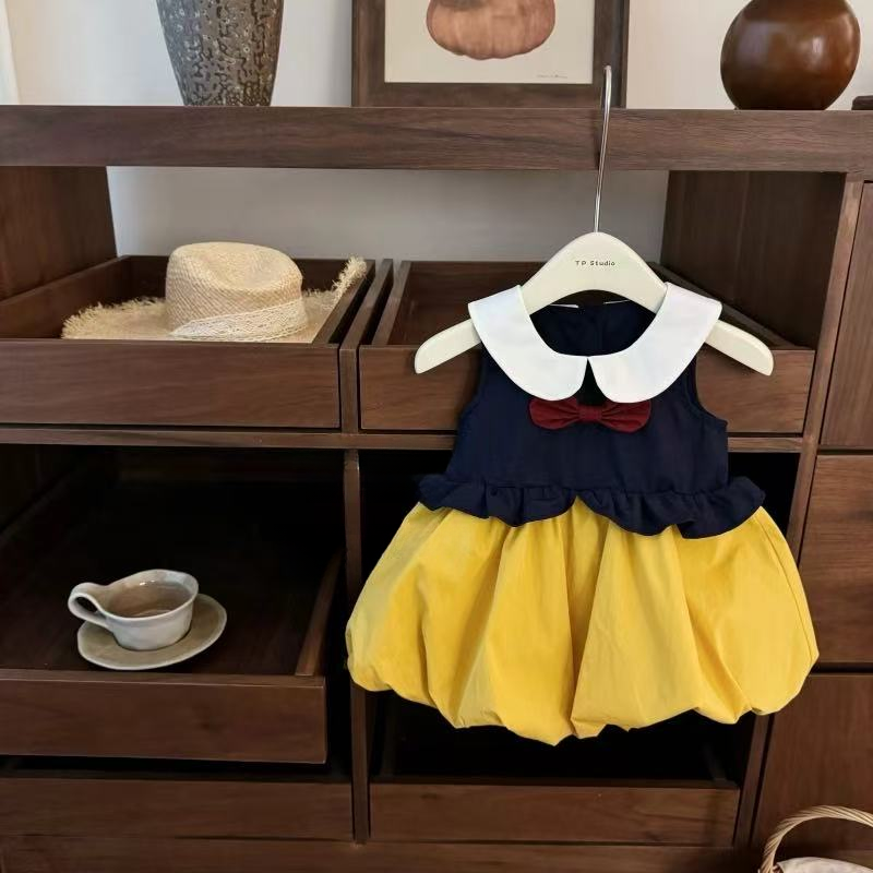 可爱女宝宝白雪公主漫画感jk制服花苞娃娃裙女童洋气时尚休闲