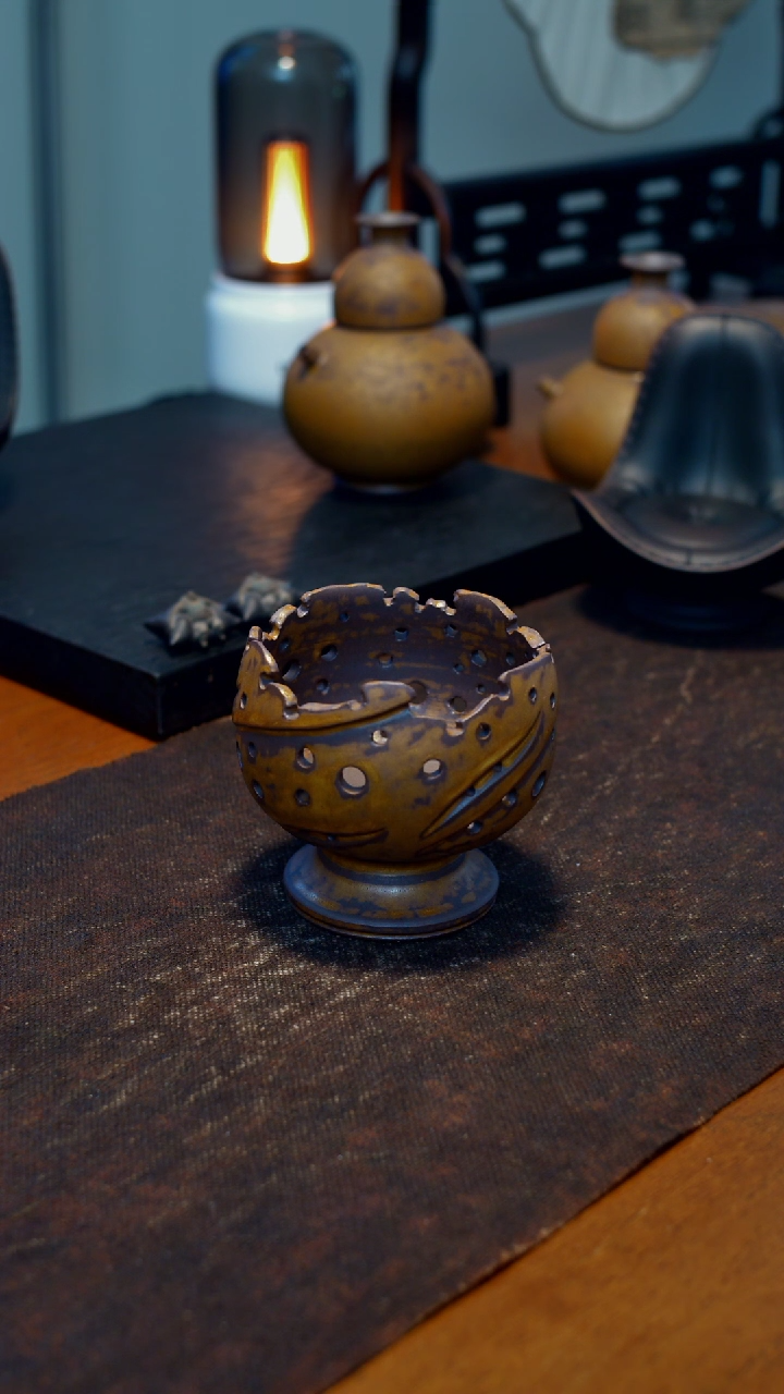 【闪购商品】镂空烛台陶泥手作