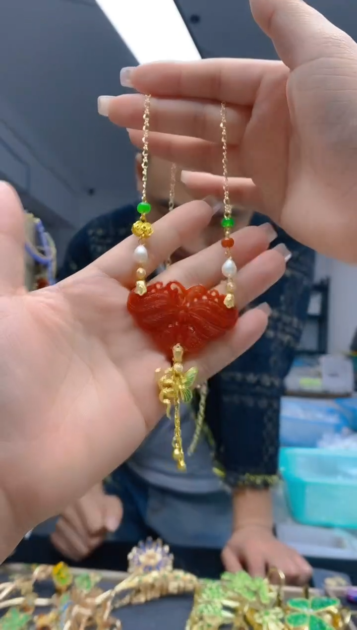 【闪购商品】翡翠耳饰合金318翡翠锁骨链
