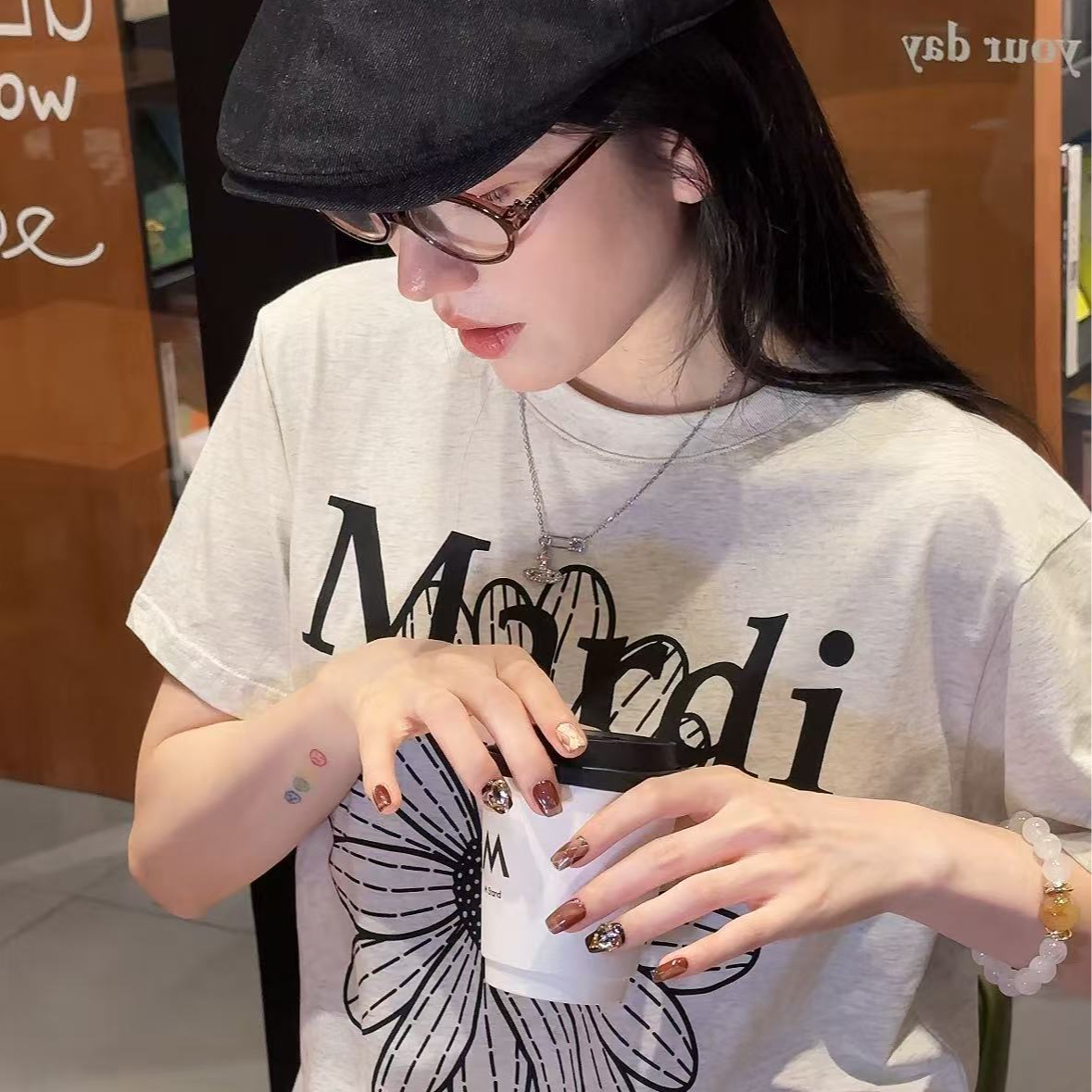 Tuge Nail“榛果可可”【施家全华】高级感菱格纹气质显白美甲琳琳