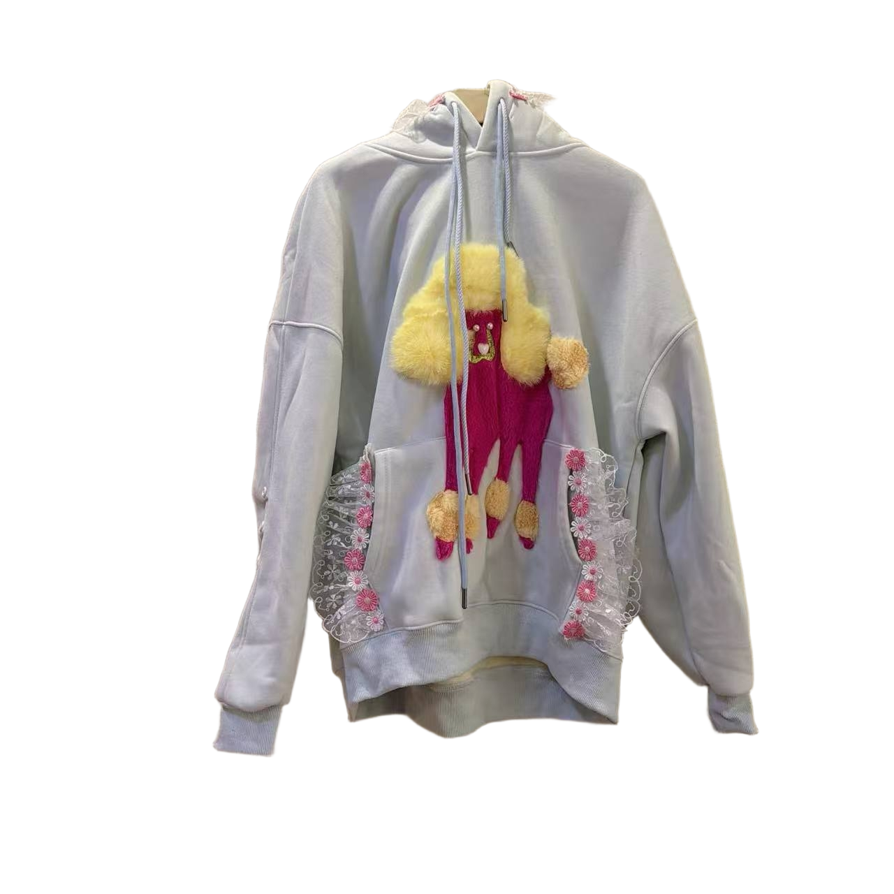 ATT潮牌女装2025冬欧洲站度假风拼接甜美花卉重工时尚卫衣