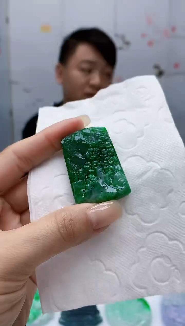 【闪购商品】定制翡翠未镶嵌4925lr-毛货挂件11