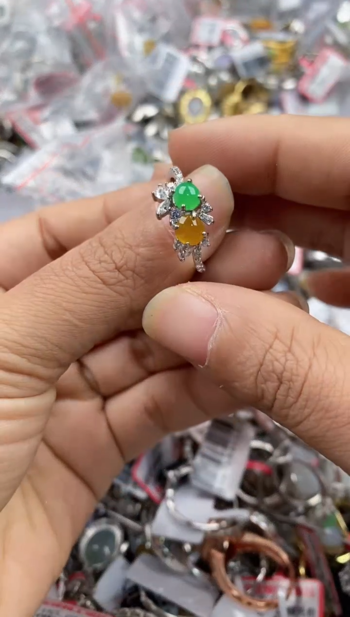 银S925镶嵌戒指翡翠111                  8