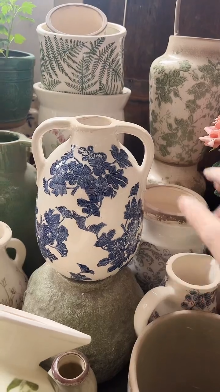 【闪购商品】陶瓷花盆高21.5cm内口4.5cm