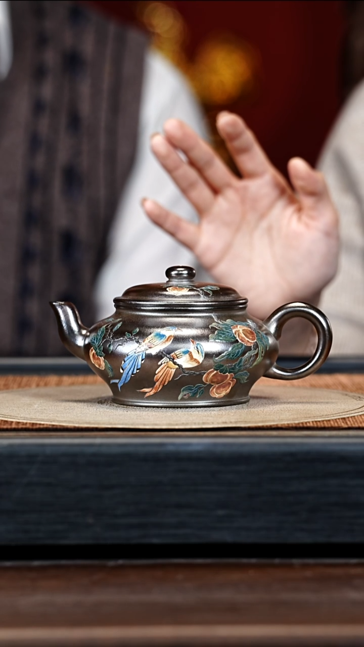 宜兴紫砂ZXJ 铁骨烧 虚扁