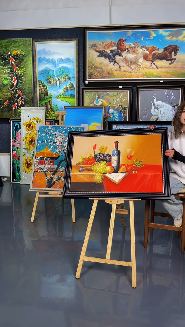 【闪购商品】油画87号 70*100 红酒-手绘油画