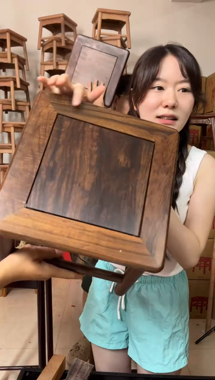 花梨木类柬埔寨黑酸枝高档小方凳