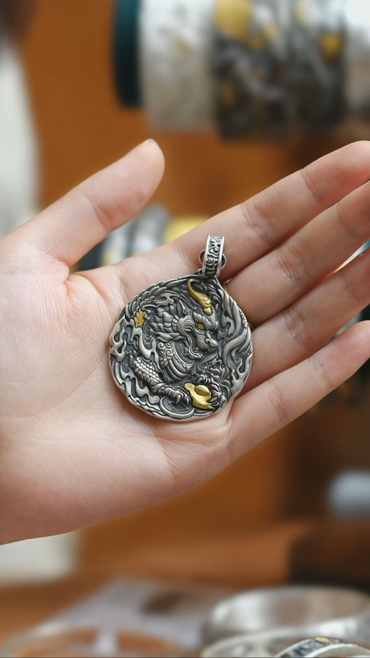 无足银定制貔貅吊坠足银999