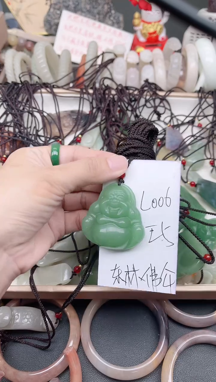 未镶嵌手镯石英质玉L006东陵绿佛公