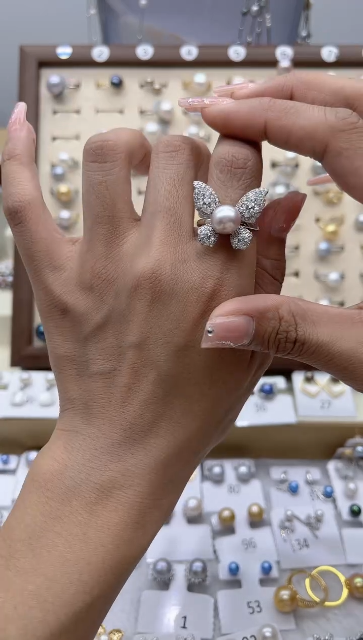 【闪购商品】淡水珍珠戒指合金68