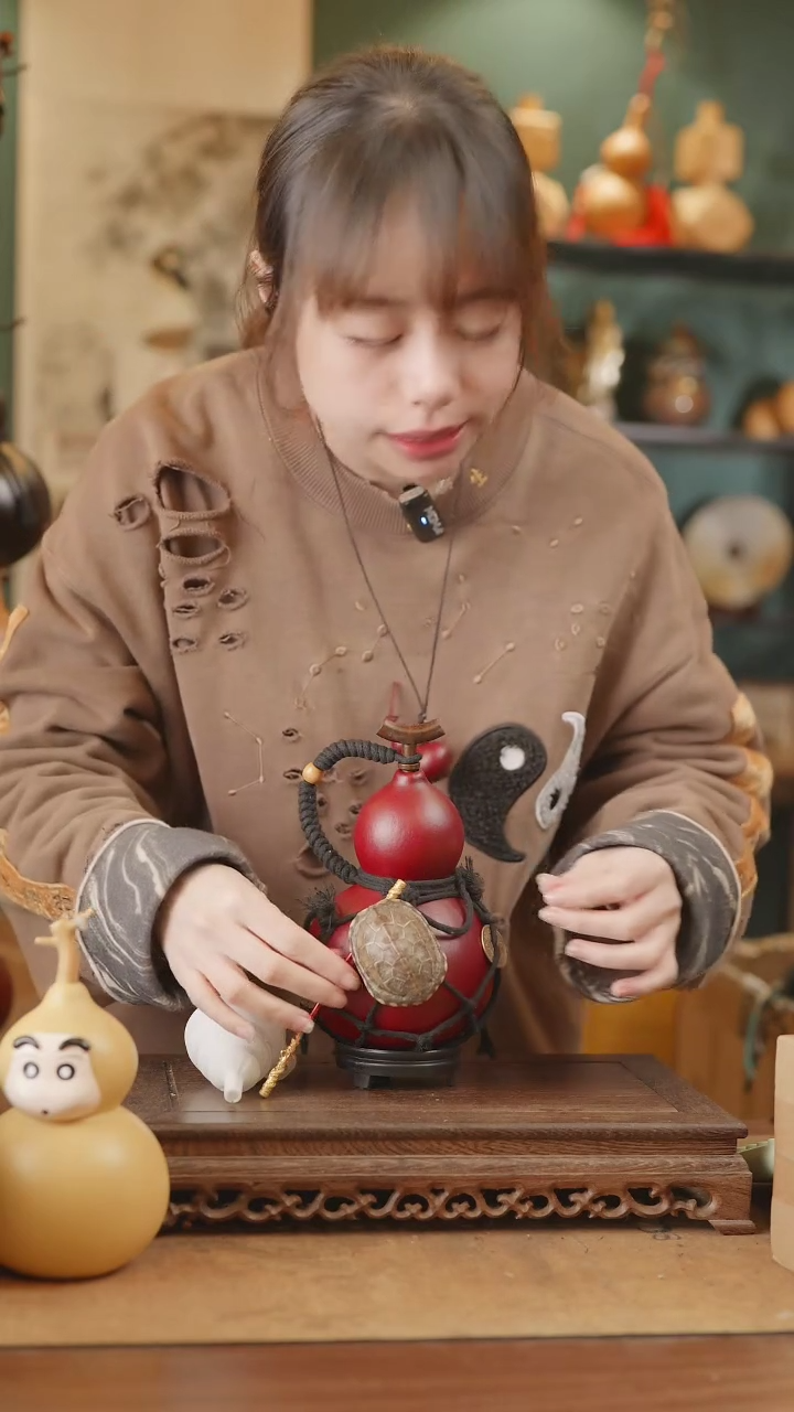 【闪购商品】373号精品天然大漆工艺防渗内胆酒葫芦~