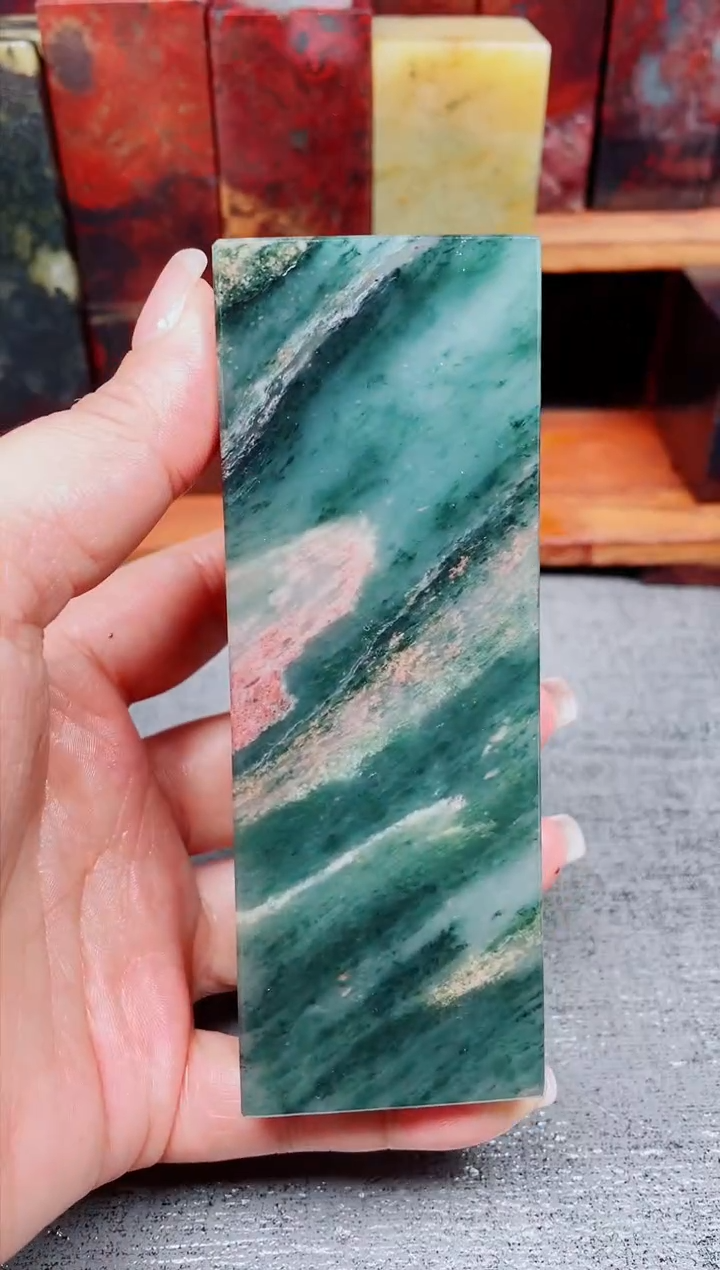 玉桂林鸡血玉素章43