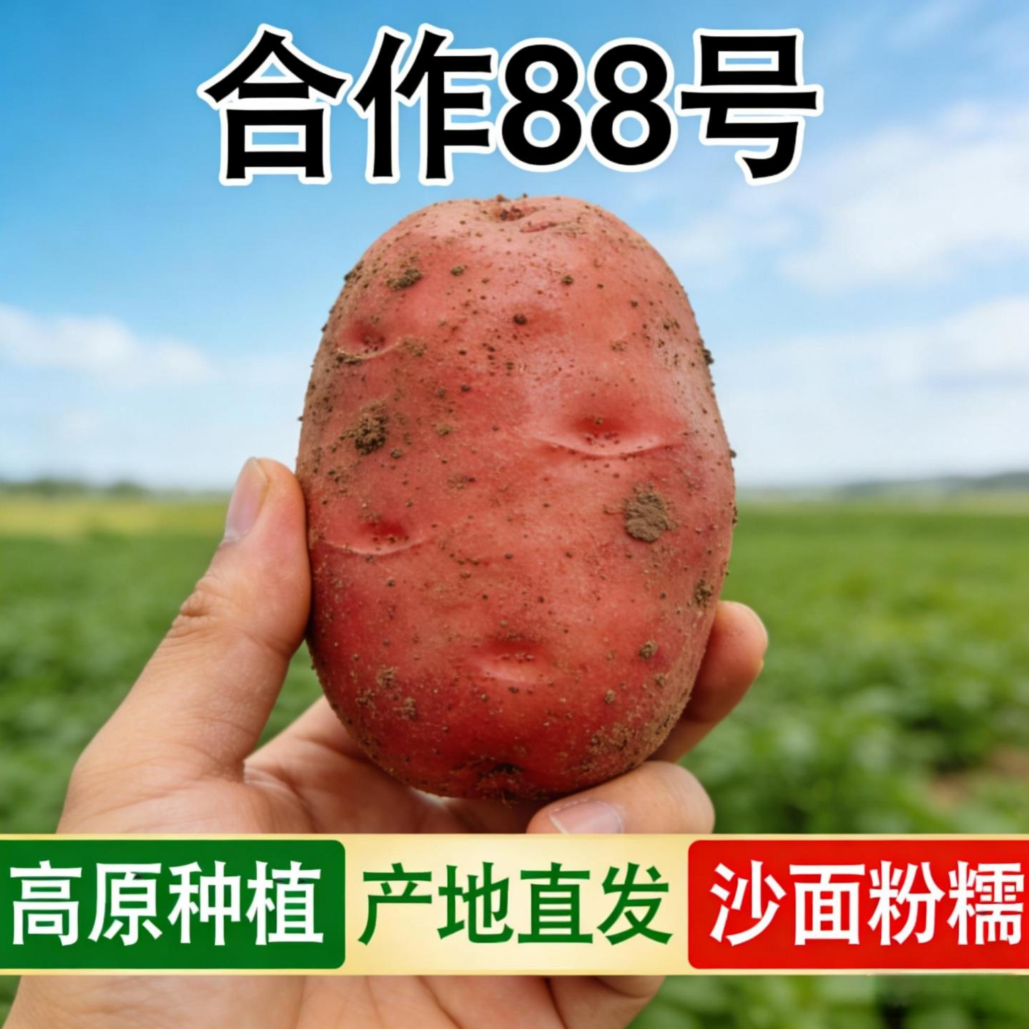 合作88号云南红皮黄心土豆新鲜现挖高山露天种植粉糯香面加工专用