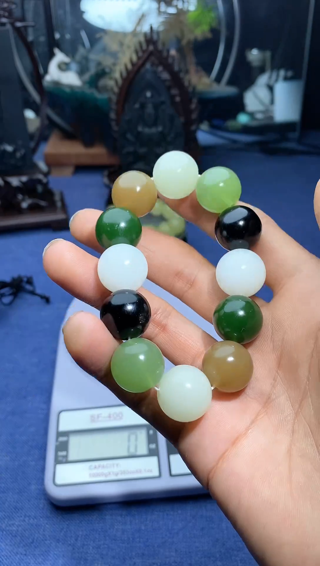 【闪购商品】和田玉颈饰未镶嵌卡18mm多宝手串