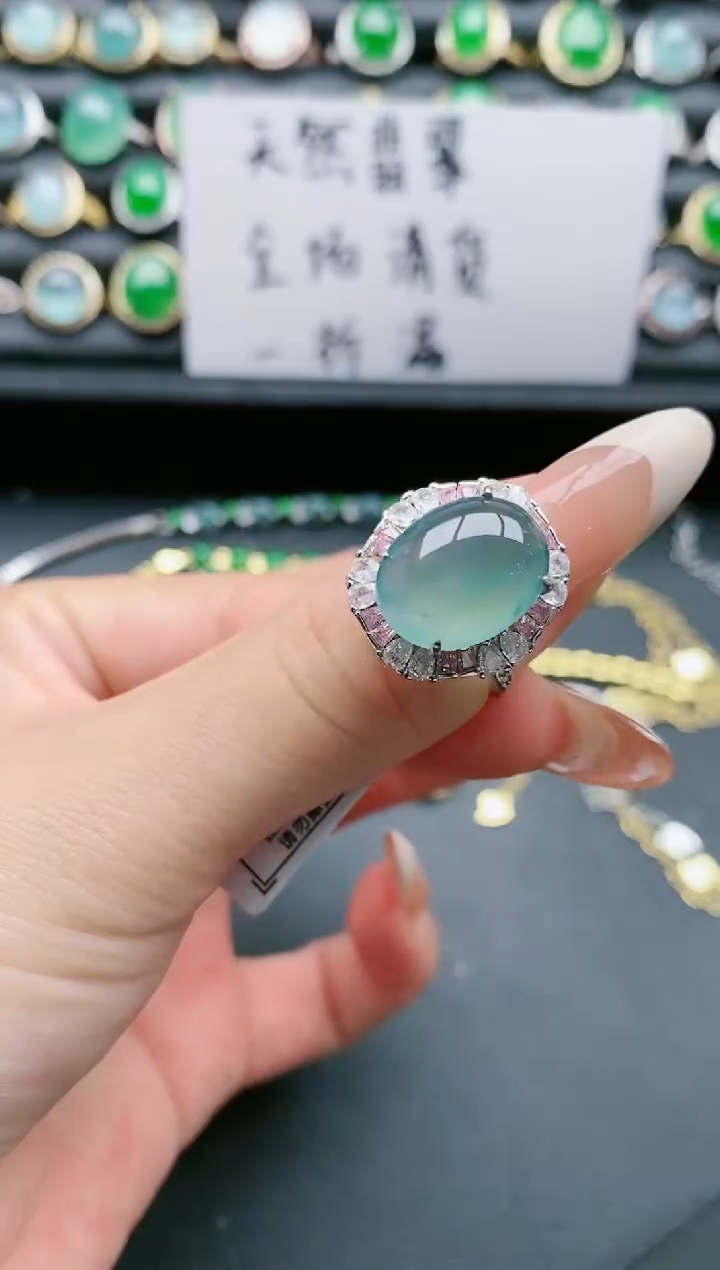 【闪购商品】翡翠戒指银S925镶嵌11111111