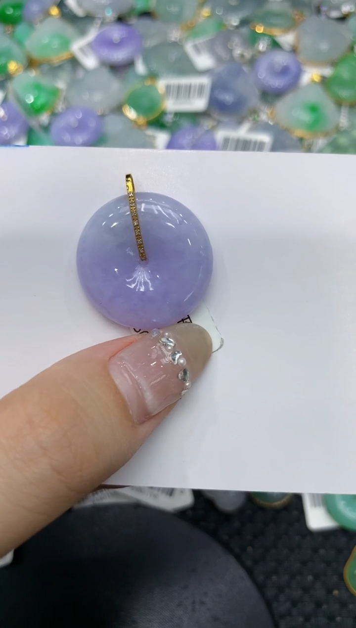 【闪购商品】翡翠颈饰18K金镶嵌222222222