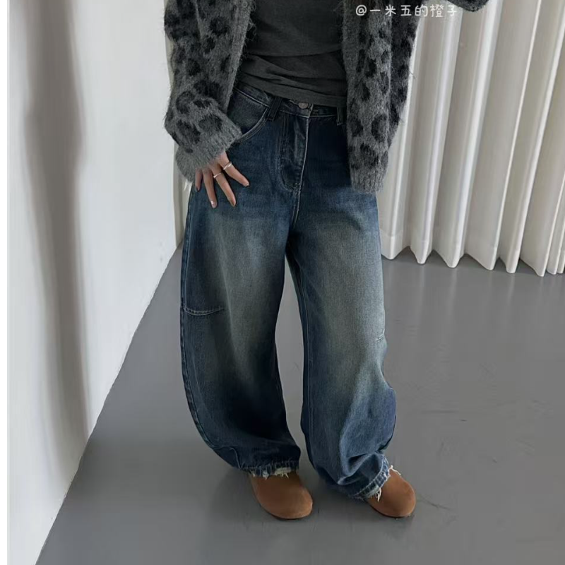 【设计师弯刀裤】水洗常规静奢风牛仔裤设计师女装休闲小个子6611