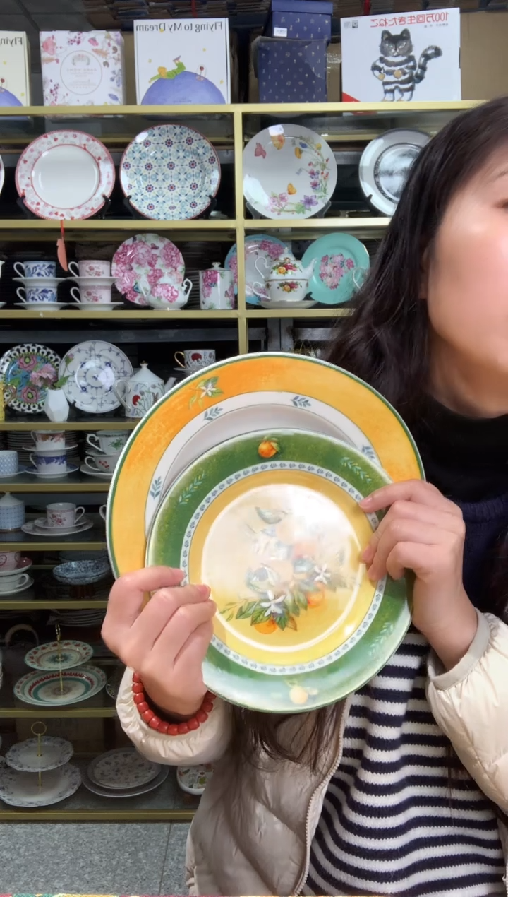 【闪购商品】瓷片陶瓷原单CC605餐具两件套