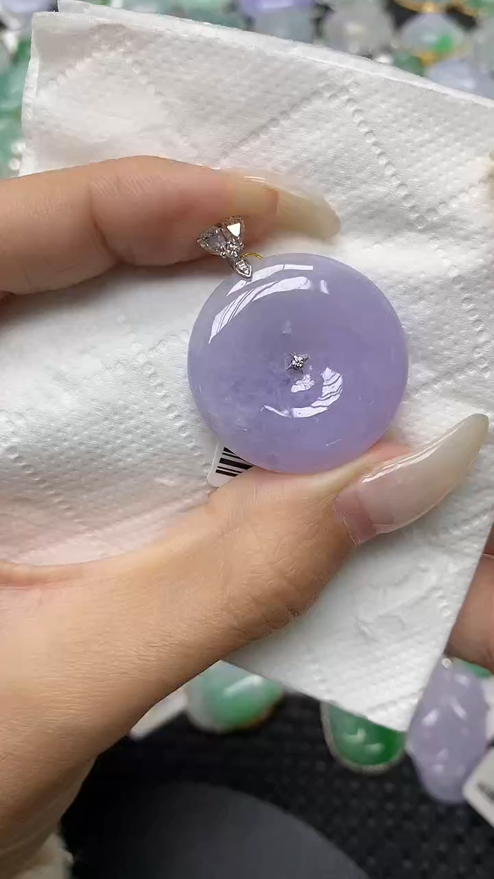 颈饰18K金镶嵌翡翠11111111111