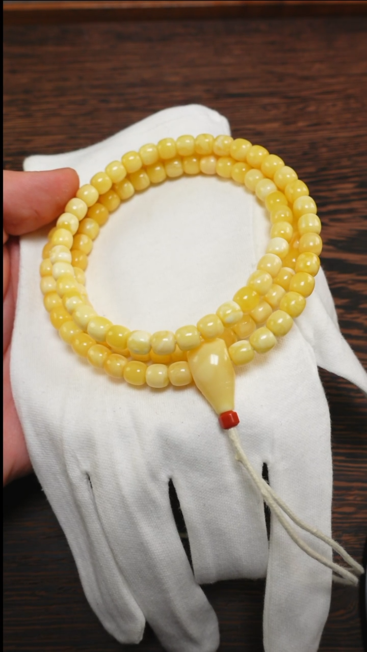 【闪购商品】蜜蜡手链未镶嵌2540/7mm红标套装