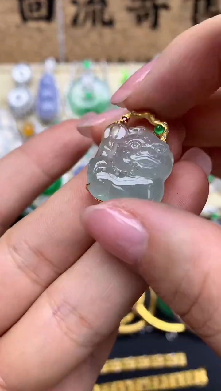 【闪购商品】翡翠颈饰18K金镶嵌349-中国好珍宝