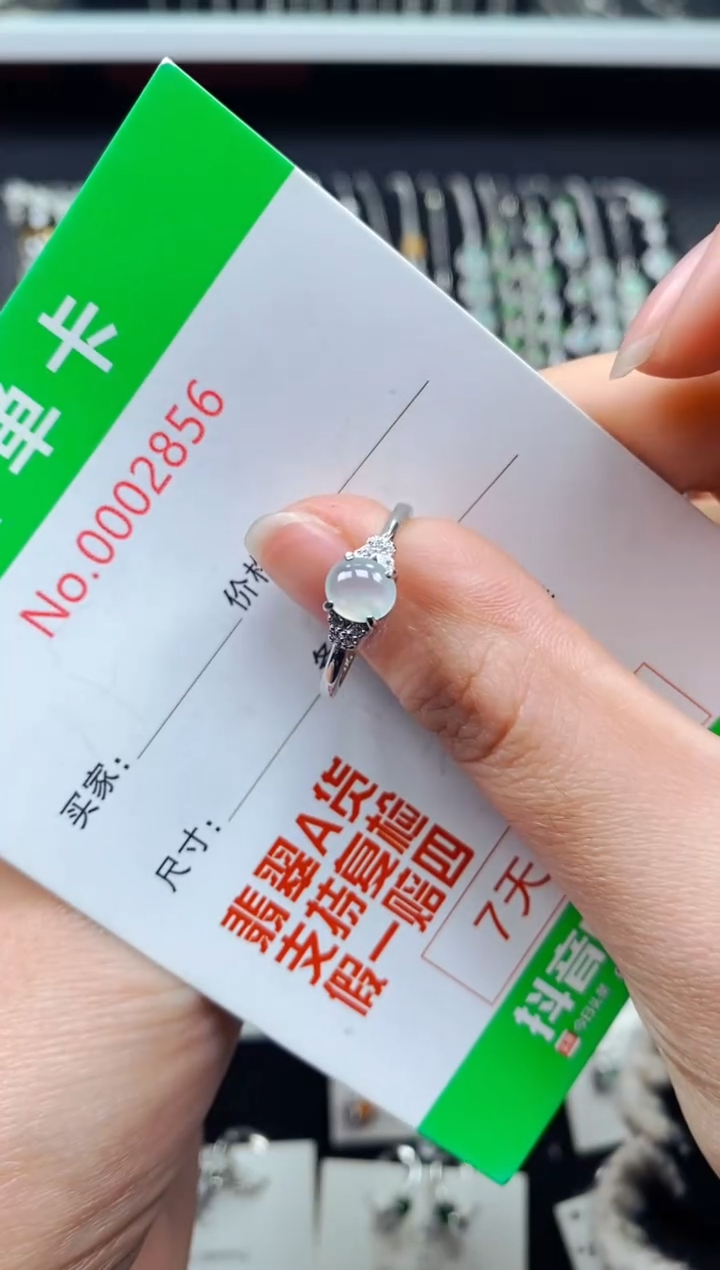 【闪购商品】翡翠戒指银S925镶嵌2856