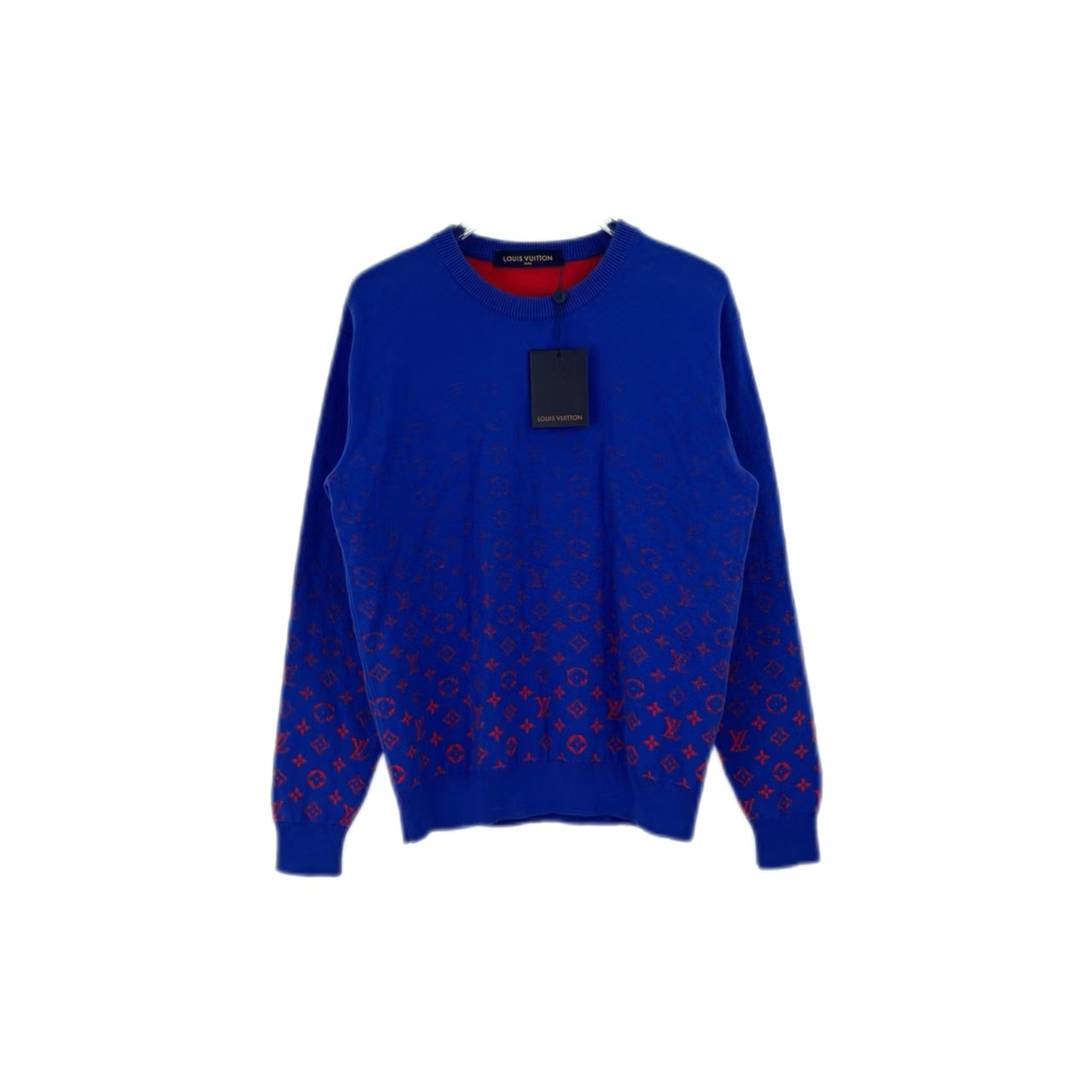 全新未使用 LouisVuitton/路易威登 汤/P215053599/蓝满渐变毛衣
