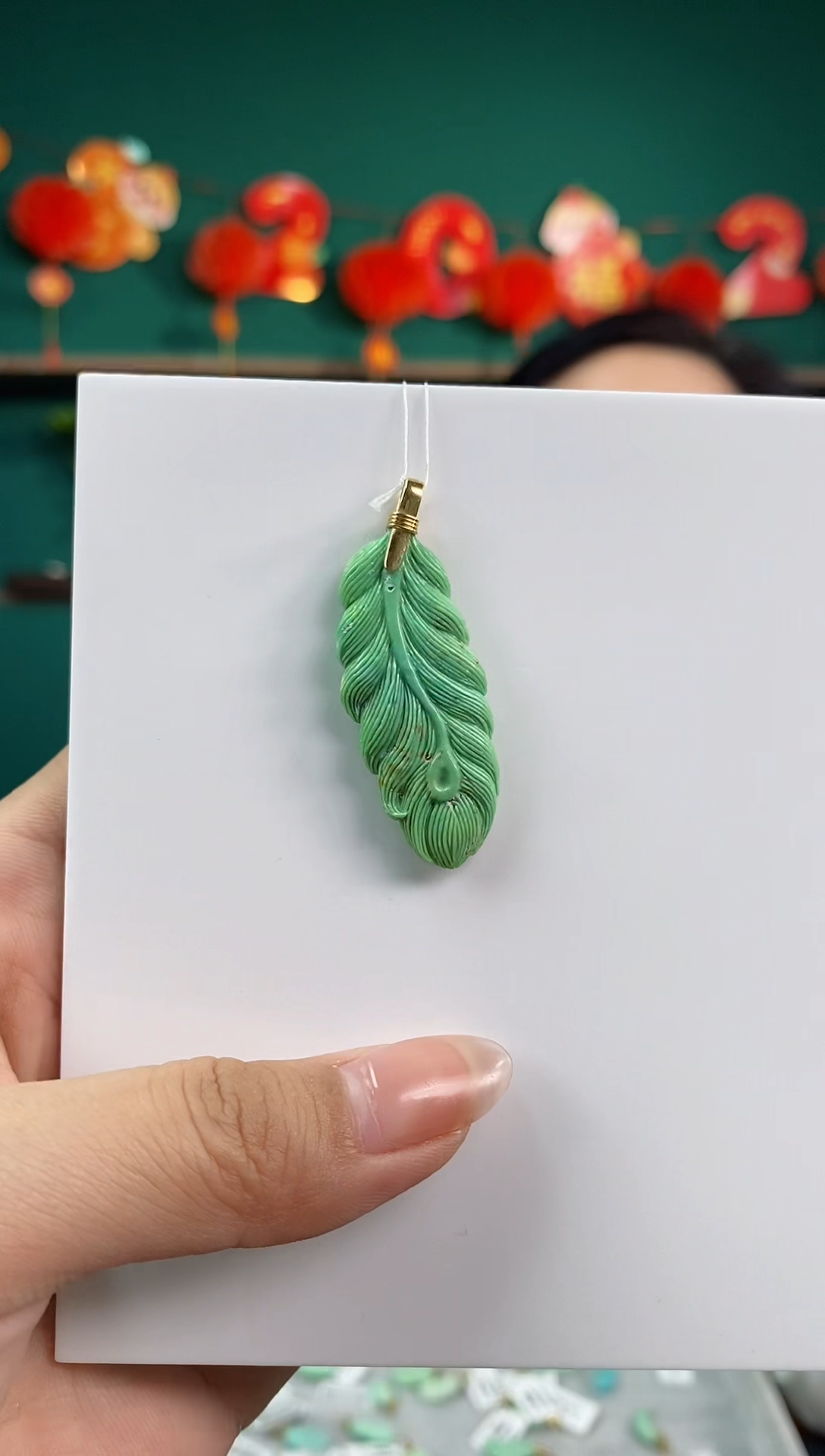 【闪购商品】绿松石珠宝奇石18K金镶嵌1