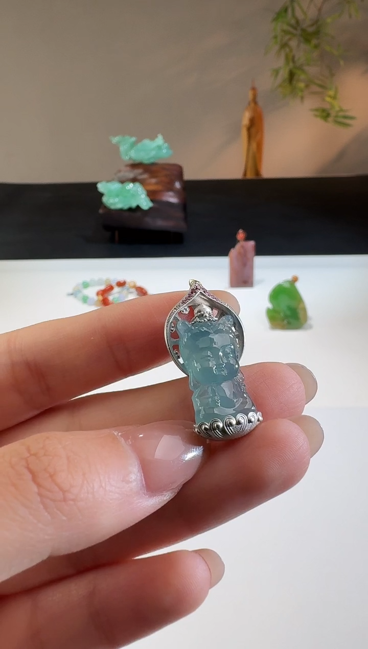 【闪购商品】翡翠颈饰银S925镶嵌【鑫鑫】