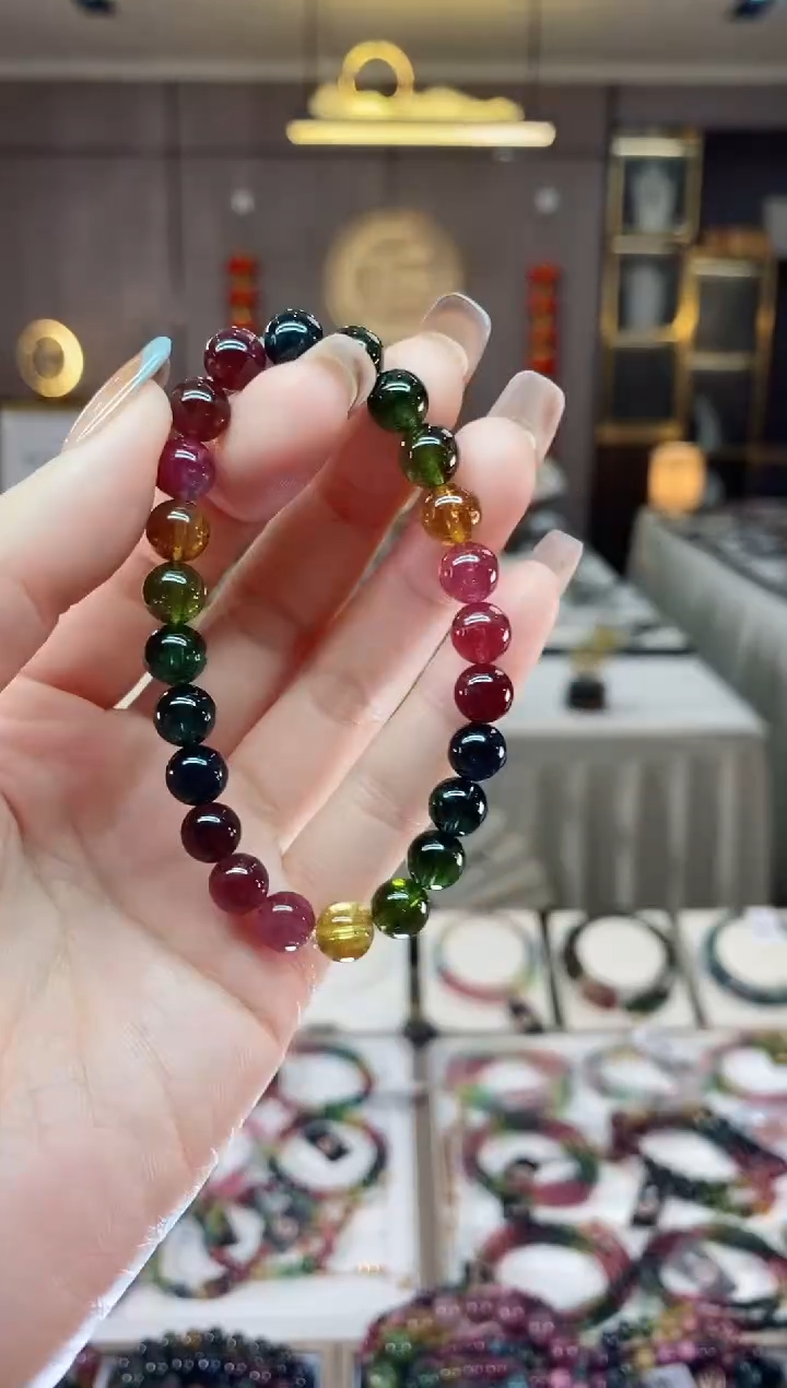 【闪购商品】碧玺单圈手串7mm++未镶嵌多样性发货一条dan
