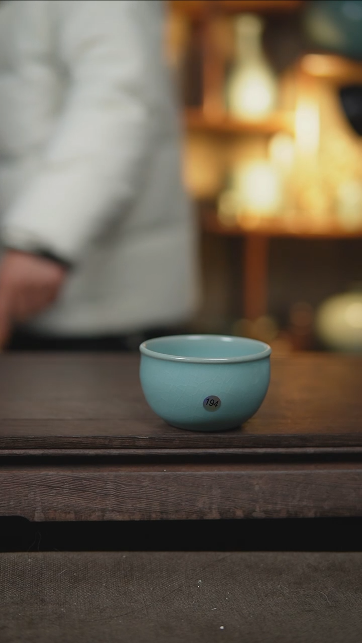 【闪购商品】杯仿古天青平安缸杯瑕194