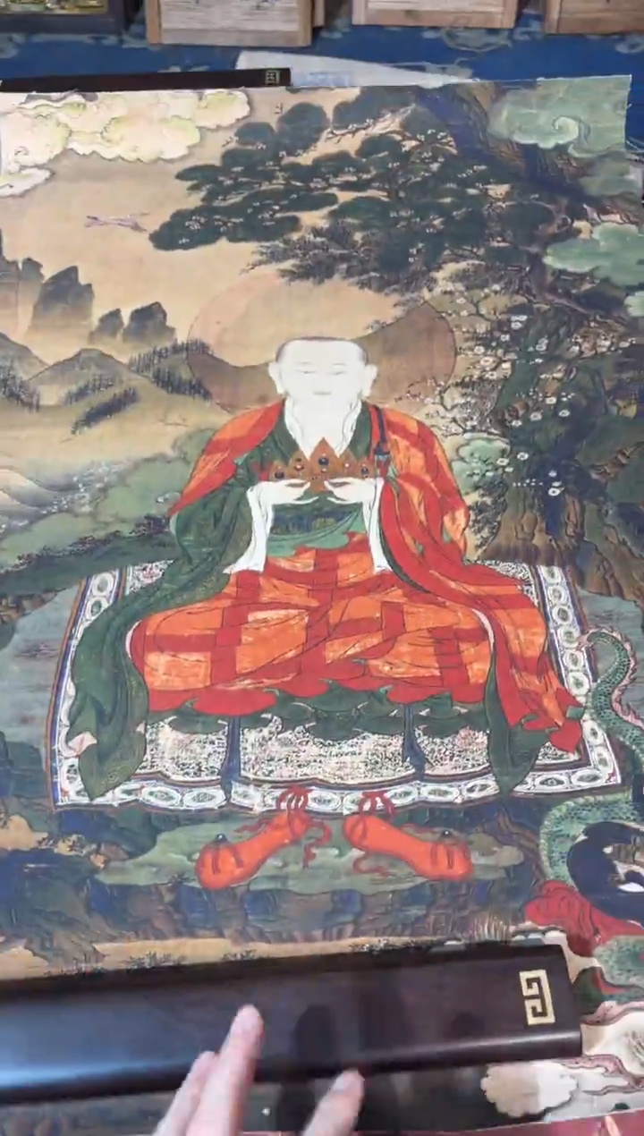 卷轴画龙妹的唐卡tk16