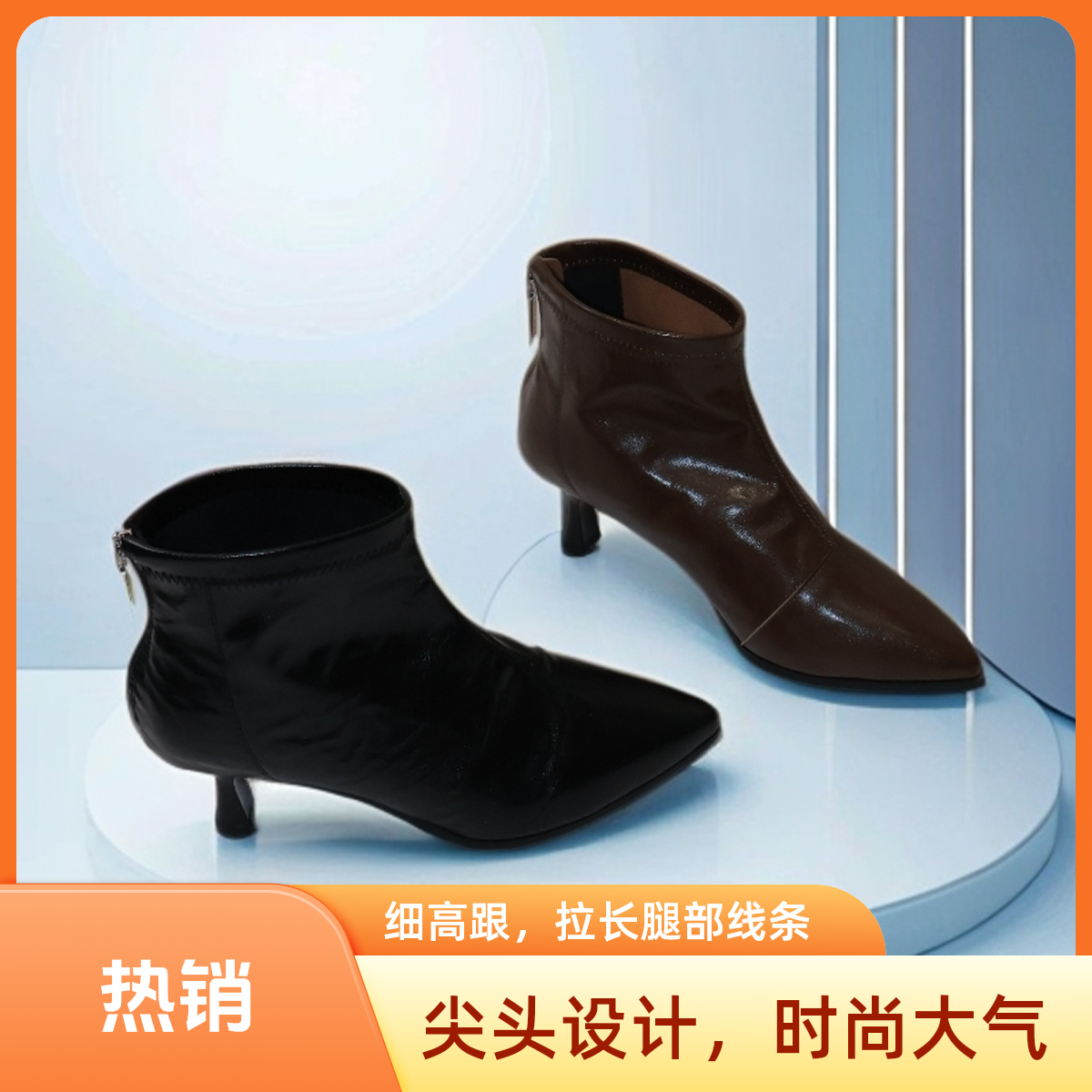 时装靴时尚尖头短靴秋冬沙丘废土风职场休闲风甜辣千金风气质