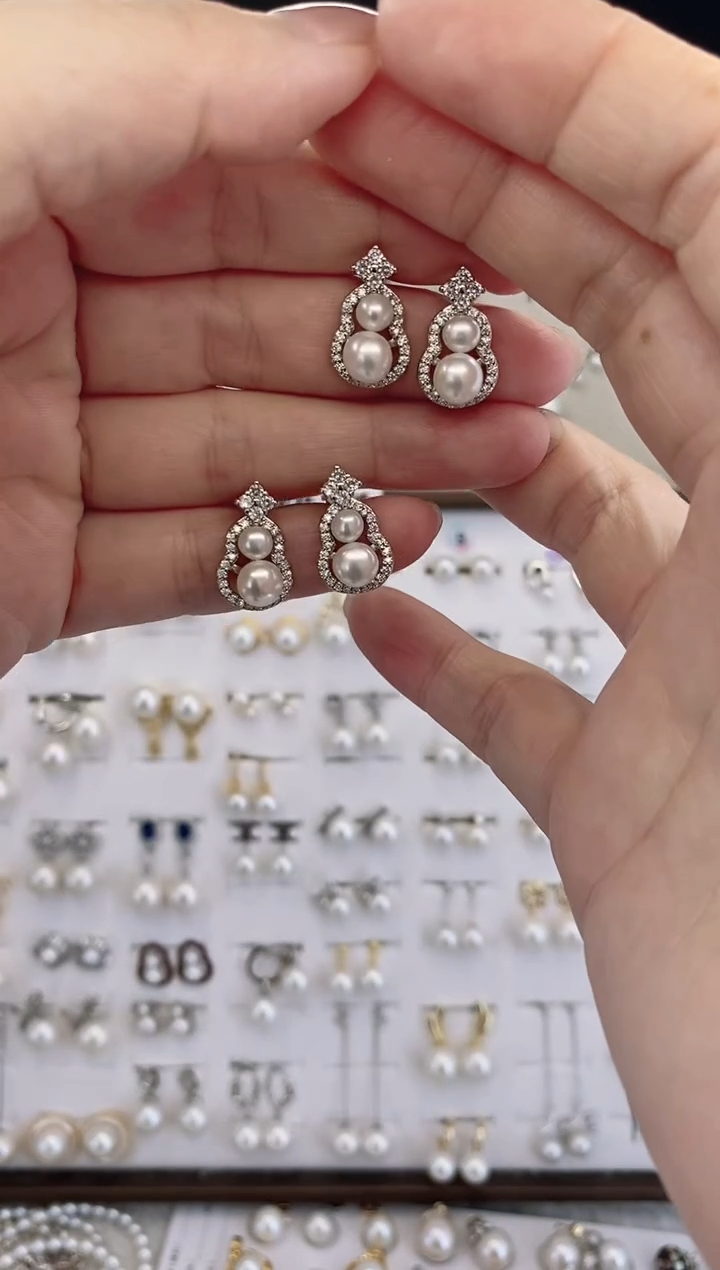 合金耳饰淡水珍珠18