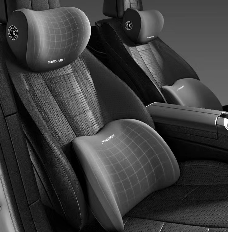 头枕腰靠车用汽车座椅记忆棉腰靠护腰靠四季通用轻奢慢回弹