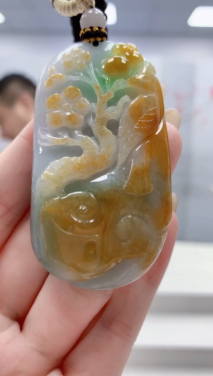 未镶嵌定制翡翠4898jw-毛货挂件73