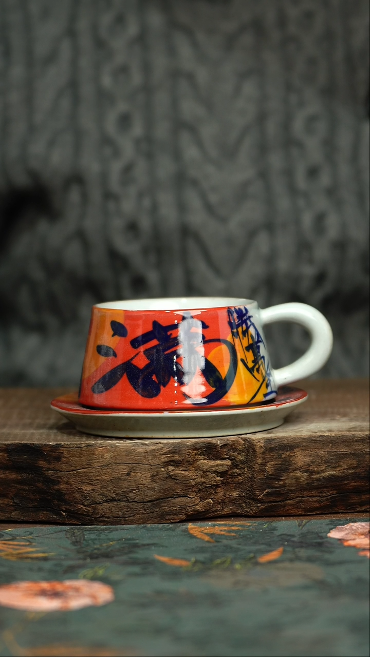 【闪购商品】杯杯手工手绘同款陶器