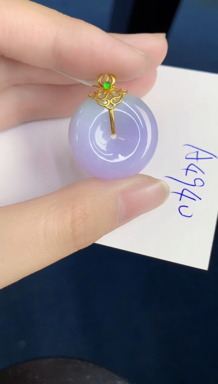 翡翠18K金镶嵌颈饰000000000