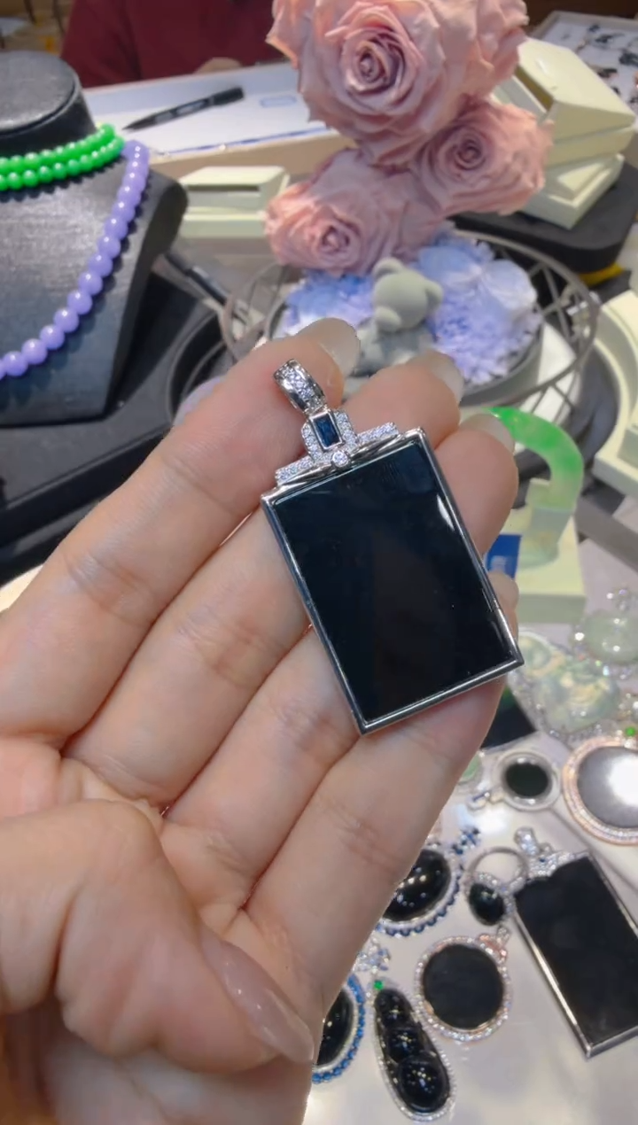 吊坠(不含链)银S925镶嵌翡翠多样性团购发一件