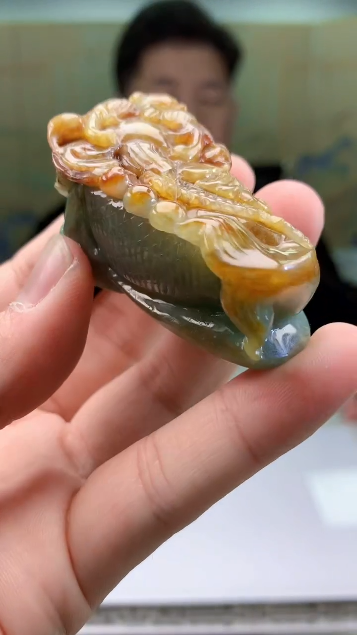 【闪购商品】定制翡翠未镶嵌4917bb-毛货挂件51