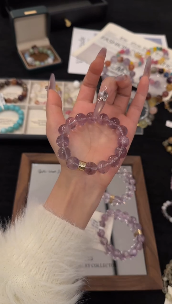 合金手链水晶紫水晶x3460