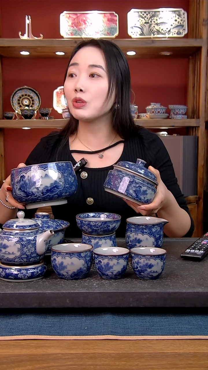 简装家用款10件套 老陶泥开片纹陶瓷茶具