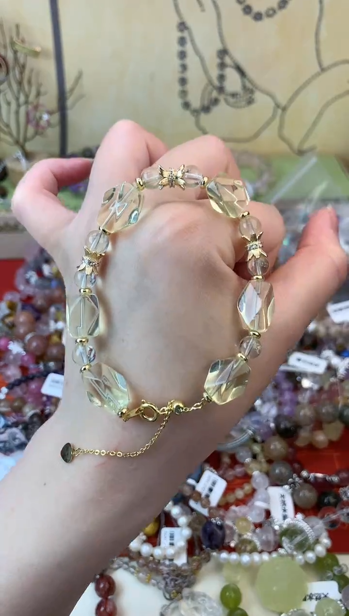 黄晶手链未镶嵌296手串