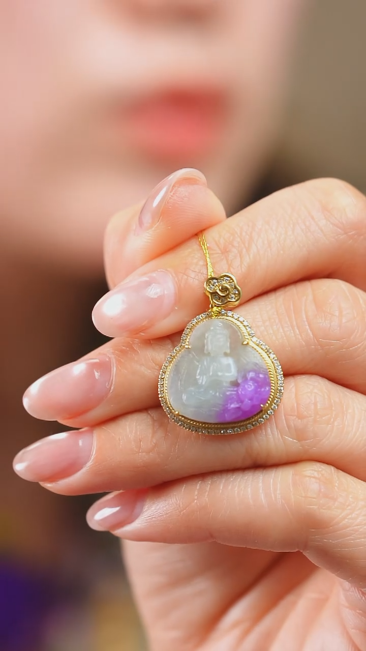 苏纪石（舒俱来）18K金镶嵌吊坠(不含链)5